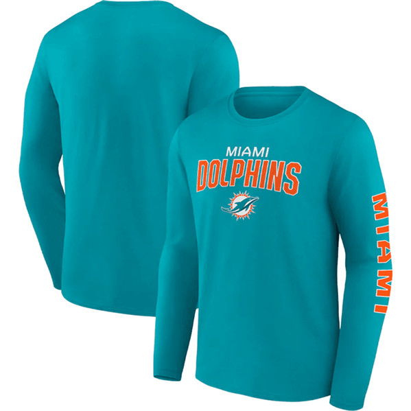 Miami Dolphins Aqua Go the Distance Long Sleeve T-Shirt